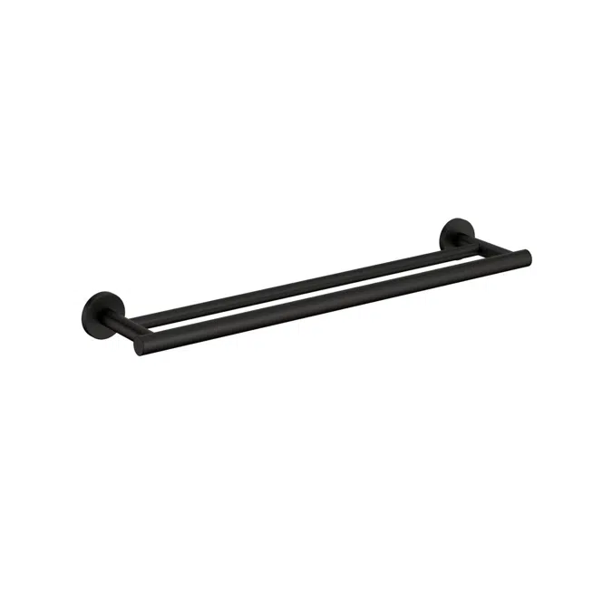 Ona Matte Black Double Towel Rail 800mm 15078