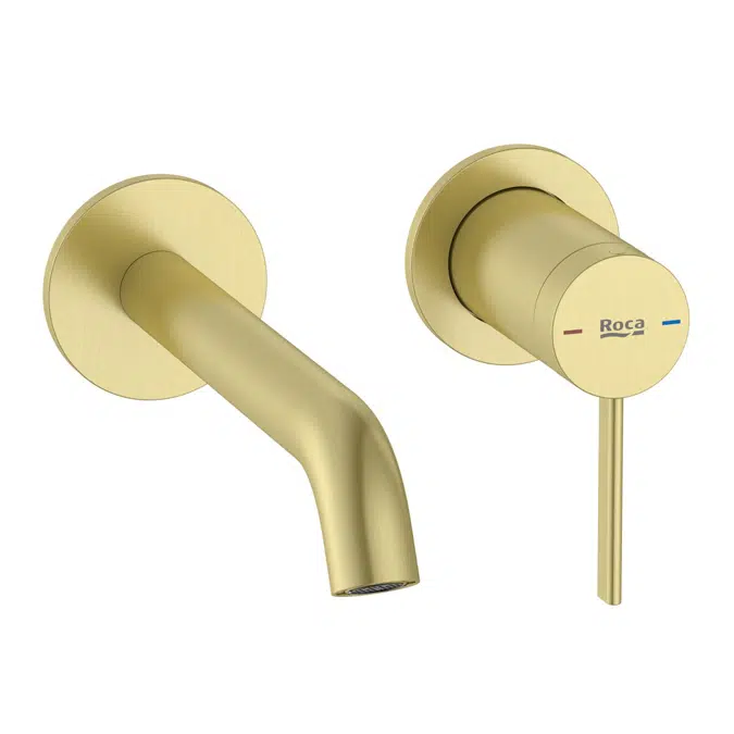 Ona Fırçalanmış Pirinç Duvar Lavabo/Banyo Batarya Seti 2266895