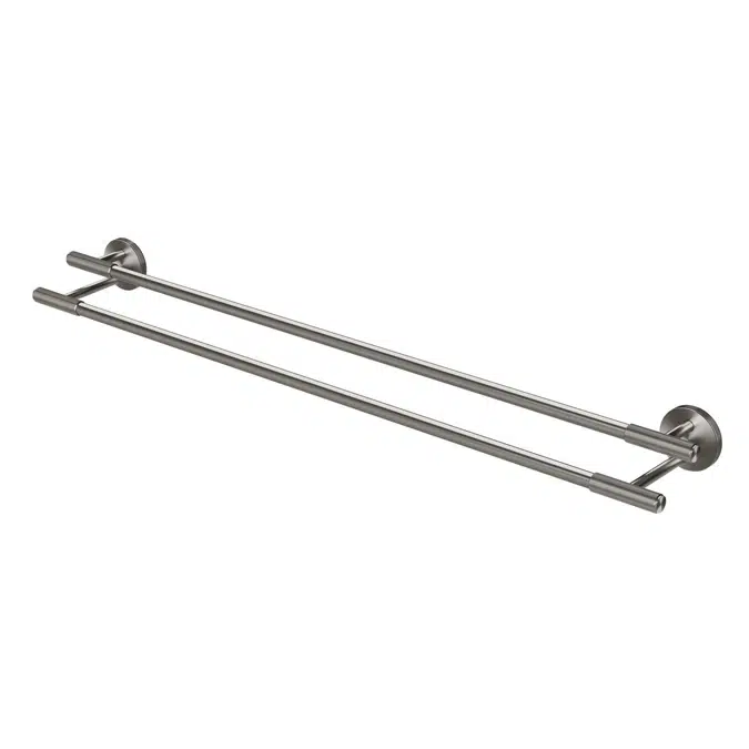 Milli Marq Edit Brushed Gunmetal Double Towel Rail 800mm 21946