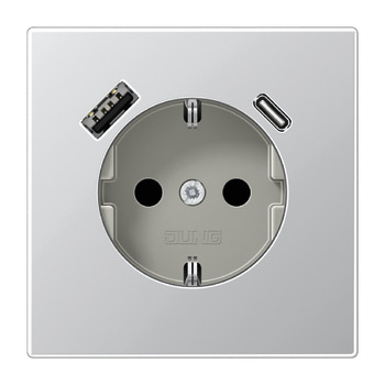 Socket, Jung, with USB-A/USB-C charging station - 820.89.244