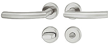 Door handle set, stainless steel, Hoppe, Narvik E1430ZP/17KV/17KVS - 902.93.612