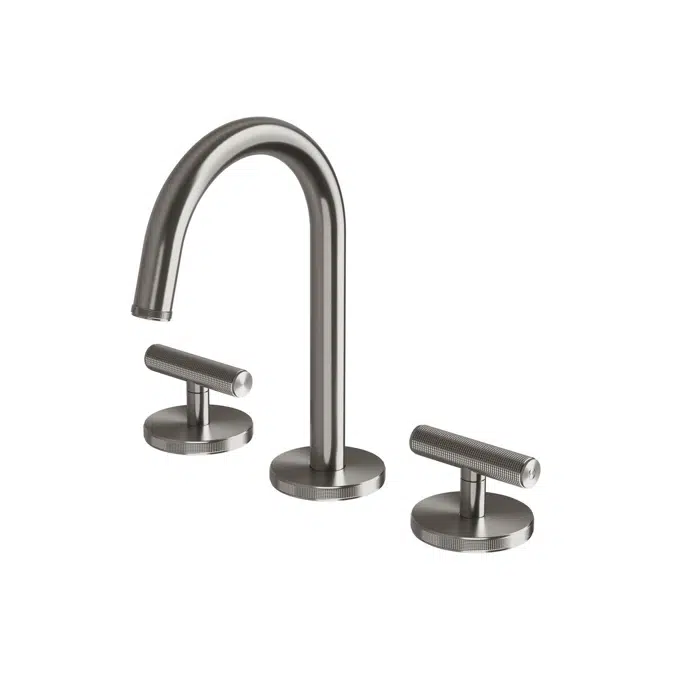 Milli Etch Brushed Gunmetal Basin Tap Set 21826