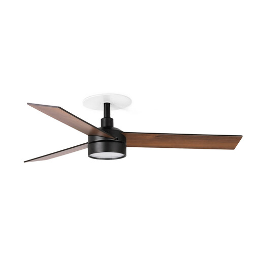 RUDDER RECESSED S LED Ceiling fan siyah/ceviz 20W SWT
