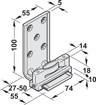 Bottom guide, 1-piece - 941.60.071