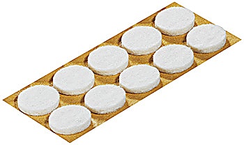 Furniture glide, round, self-adhesive, wool felt - 650.06.713
