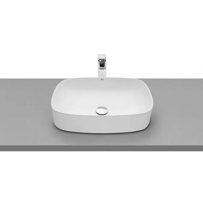Inspira Matte White Soft Square Above Counter Basin 500mm x 370mm 9511887