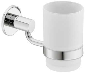Glass clamp, With satin frosted glass, round - 980.60.782