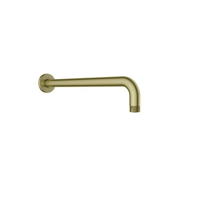 Ona Brushed Brass Wall Straight Shower Arm 400mm 14955