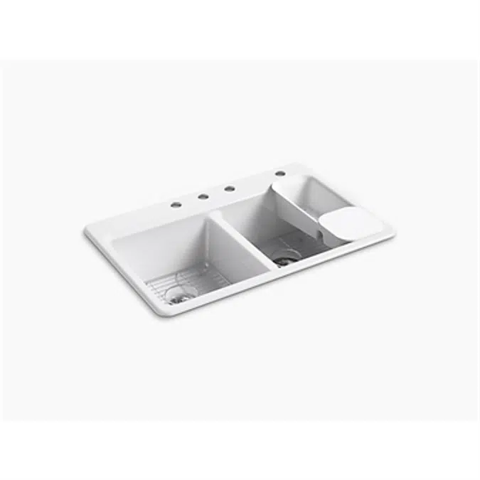 Riverby Grand Double Workstation Sink (4-Holes)