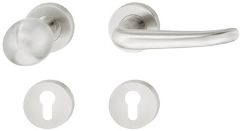 Kapı Kolu Seti, Paslanmaz Çelik, Startec, model LDH 2176 - 903.95.280