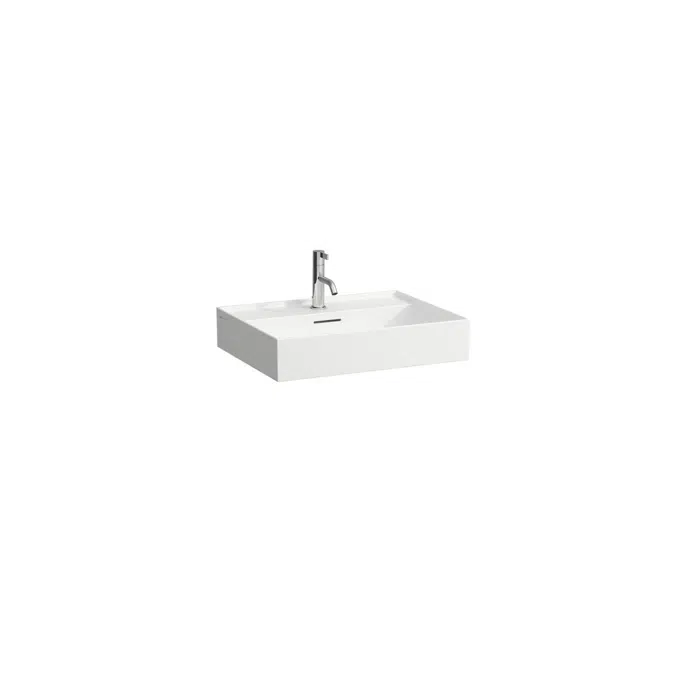 LAUFEN Kartell Wall Basin Only 1 Tap Hole with Over Flow 600x460 White 9510111