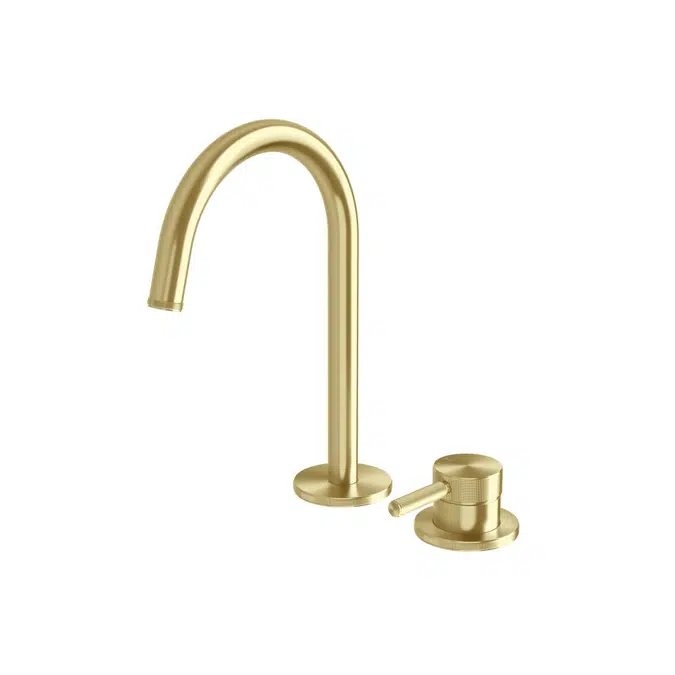 Milli Etch Brushed Gold Hob Basin Mixer Set 21373