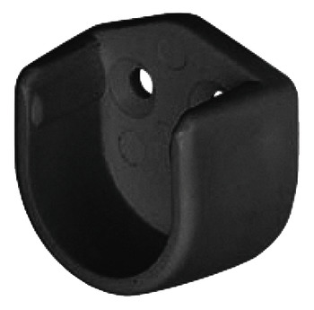 Rail end support, for wardrobe rail, round, ⌀ 18 mm - 803.27.725