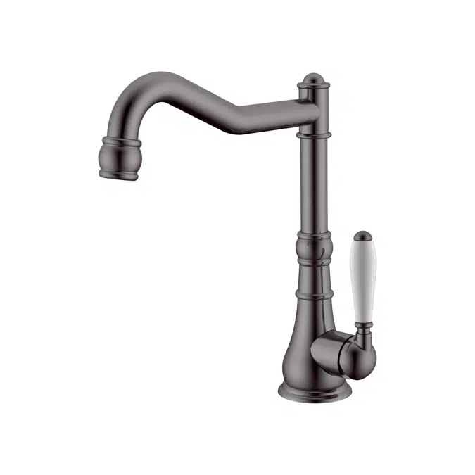 Milli Voir İngiliz Lavabo Bataryası Porselen Kulp Fırçalanmış Gunmetal 2265544