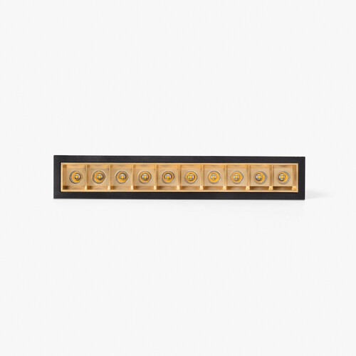 TROOP recessed black-gold 10x2W 15° 4000K CRI90