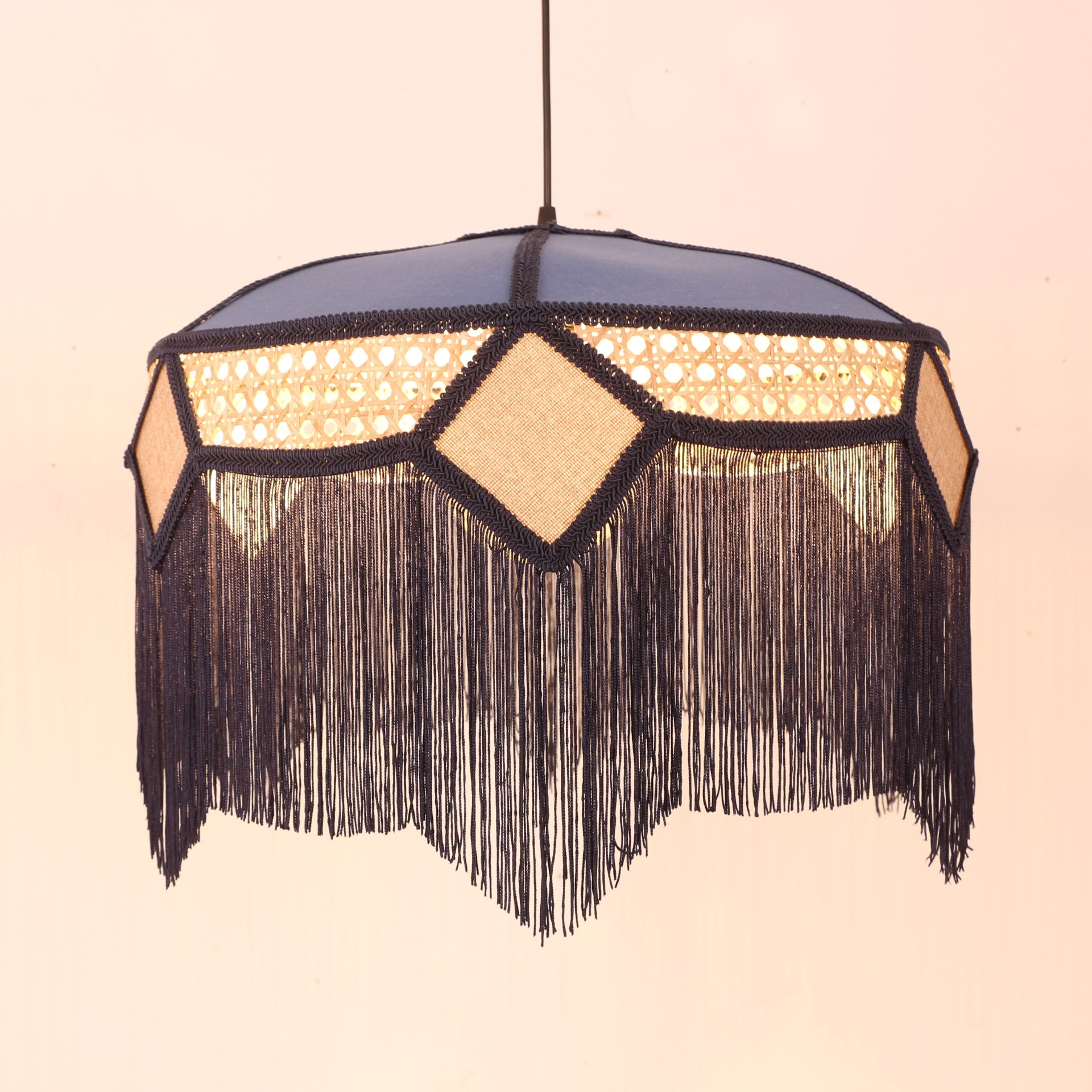 Maharaja Natural Hazeran Fabric Chandelier