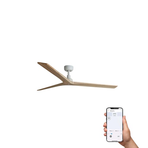 KLIM L Ceiling fan beyaz/pine TUYA