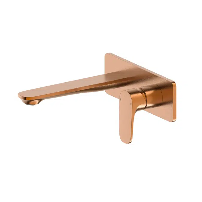 Silk Brushed Bronze Wall Basin/Bath Mixer Tap Set Kit 188mm 2295549