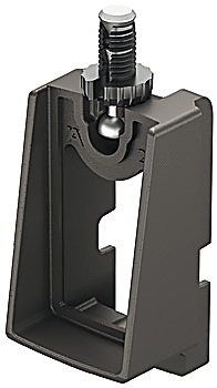 Rail end support, ForDresscode wardrobe rail, straight-edged - 803.17.520