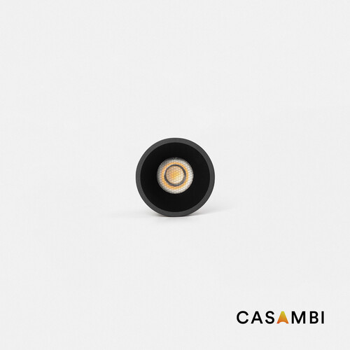 TULIPA Black recessed downlight 7W 24° 3000K CRI90 CASAMBI