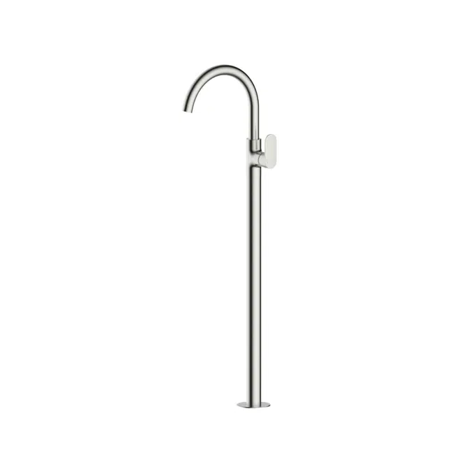 Mizu Soothe MK2 Brushed Nickel Floor Mounted Bath Mixer Kit 2266965