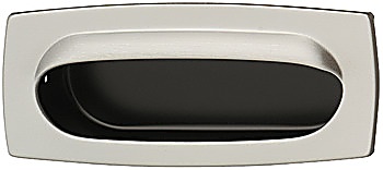 Gömme Kulp, Paslanmaz Çelik, Düz Kenarlı Dış, Oval İçDéco - 152.57.010