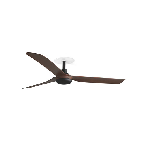 PUNT RECESSED M Ceiling fan black/walnut Wall Control black
