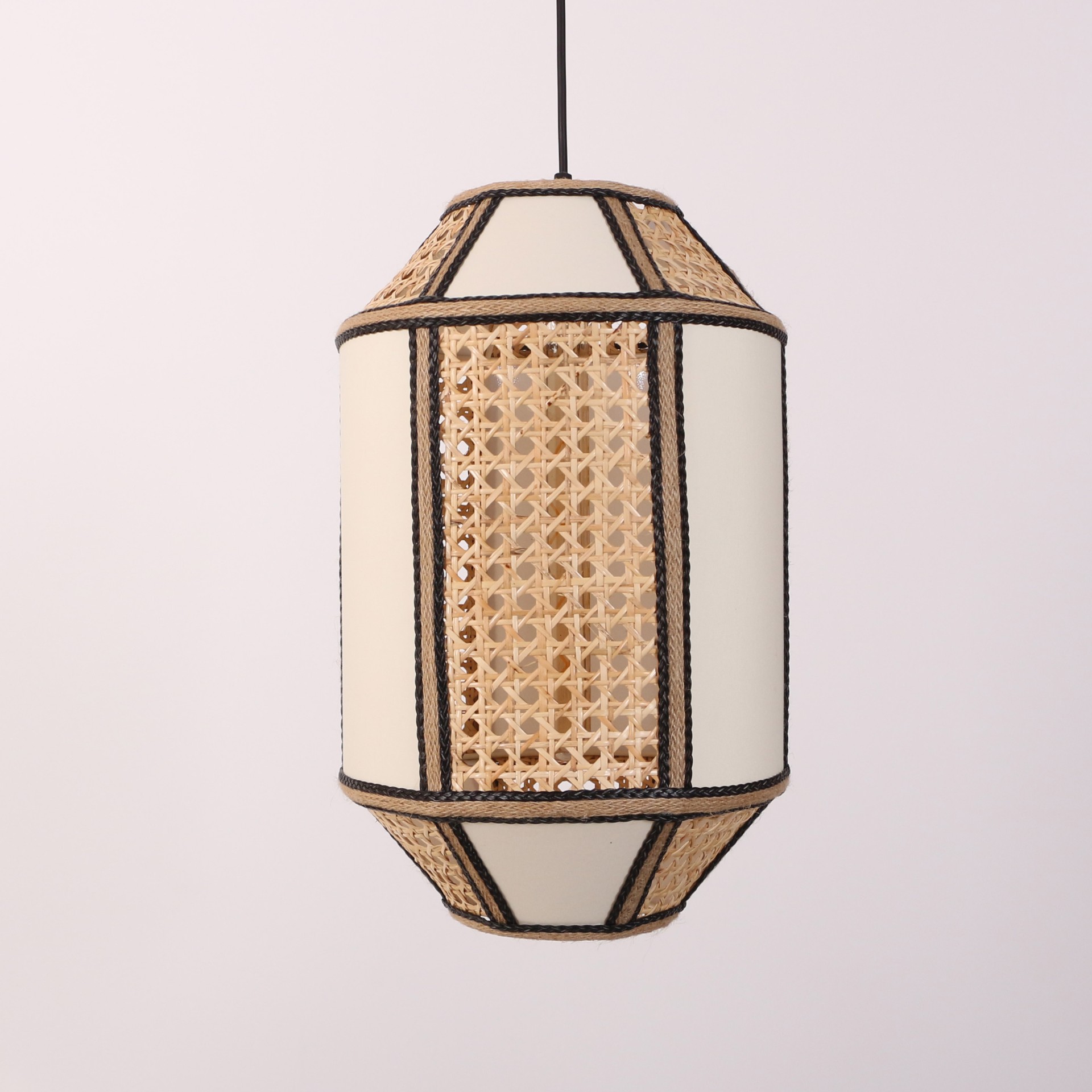 Özden Natural Hazeran & Fabric Chandelier  