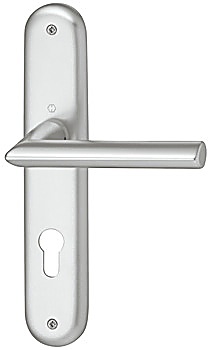 Door handle set, aluminium, Hoppe, Stockholm 1140/273P - 905.82.041
