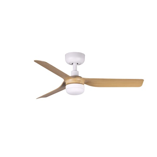 MINI PUNT S LED Ceiling fan beyaz/maple 10W SWT duvar kumandası beyaz