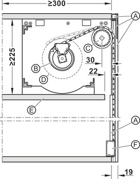 Counterbalancing Mechanism for Plastic Tambour Doors - 442.06.522