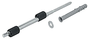 Shelf support, with wood-screw thread and wall plug - 283.32.023