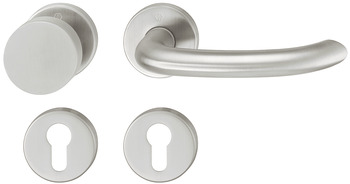 Door handle set, stainless steel, Hoppe, Marseille E1138Z/42KV/42KVS - 902.95.586