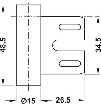 Frame component, Simonswerk V 8000 WF for interior doors - 922.00.830