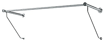 Wall mounted wardrobe rack, Stainless steel, wall mounting - 844.19.009