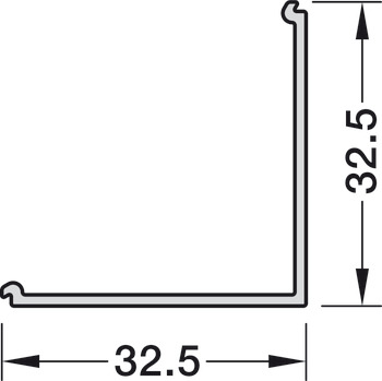 Diffuser housing, for drywall profile 5117 - 833.02.468