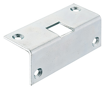 Angled striking plate, for gate operating locking bolt - 911.61.053