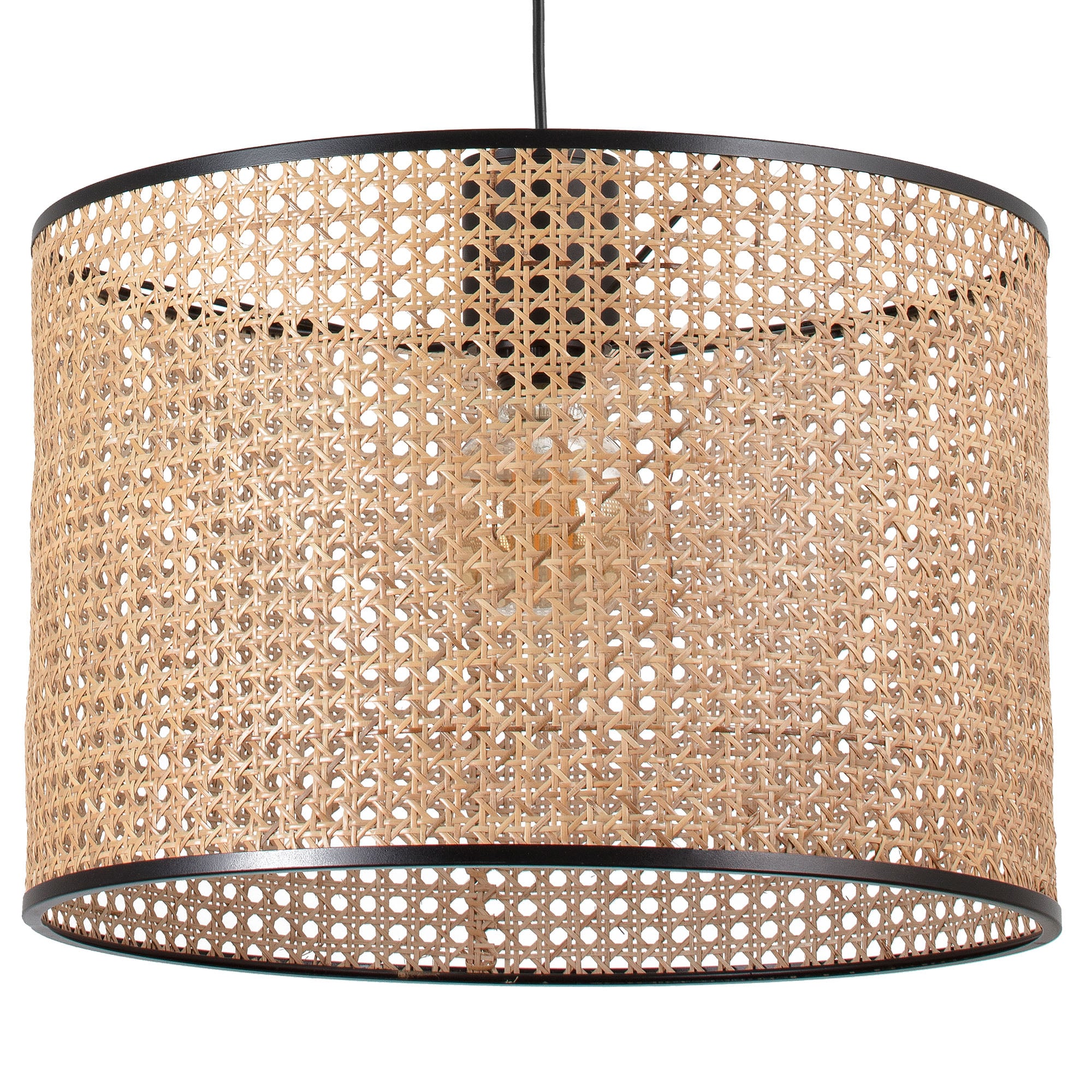 MAMBO 450 siyah/rattan pendant lamba with plug