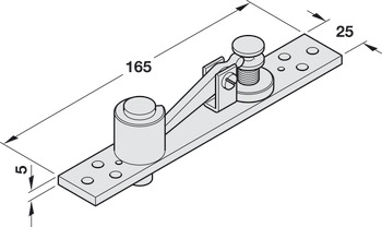 Adjustable Top Centre Part for Double Action Doors - 932.00.600