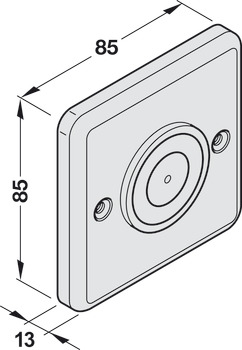 Electromagnet, EM 500 U, for flush mounting, Dorma - 931.09.210