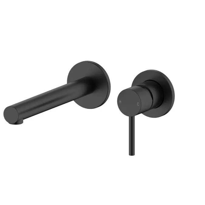 Mizu Drift Wall Basin/Bath Mixer Set Matte Black 2267371