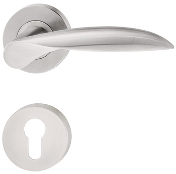 Door handle setStartec model PDH 4177, stainless steel, fire resistant door - 903.92.172