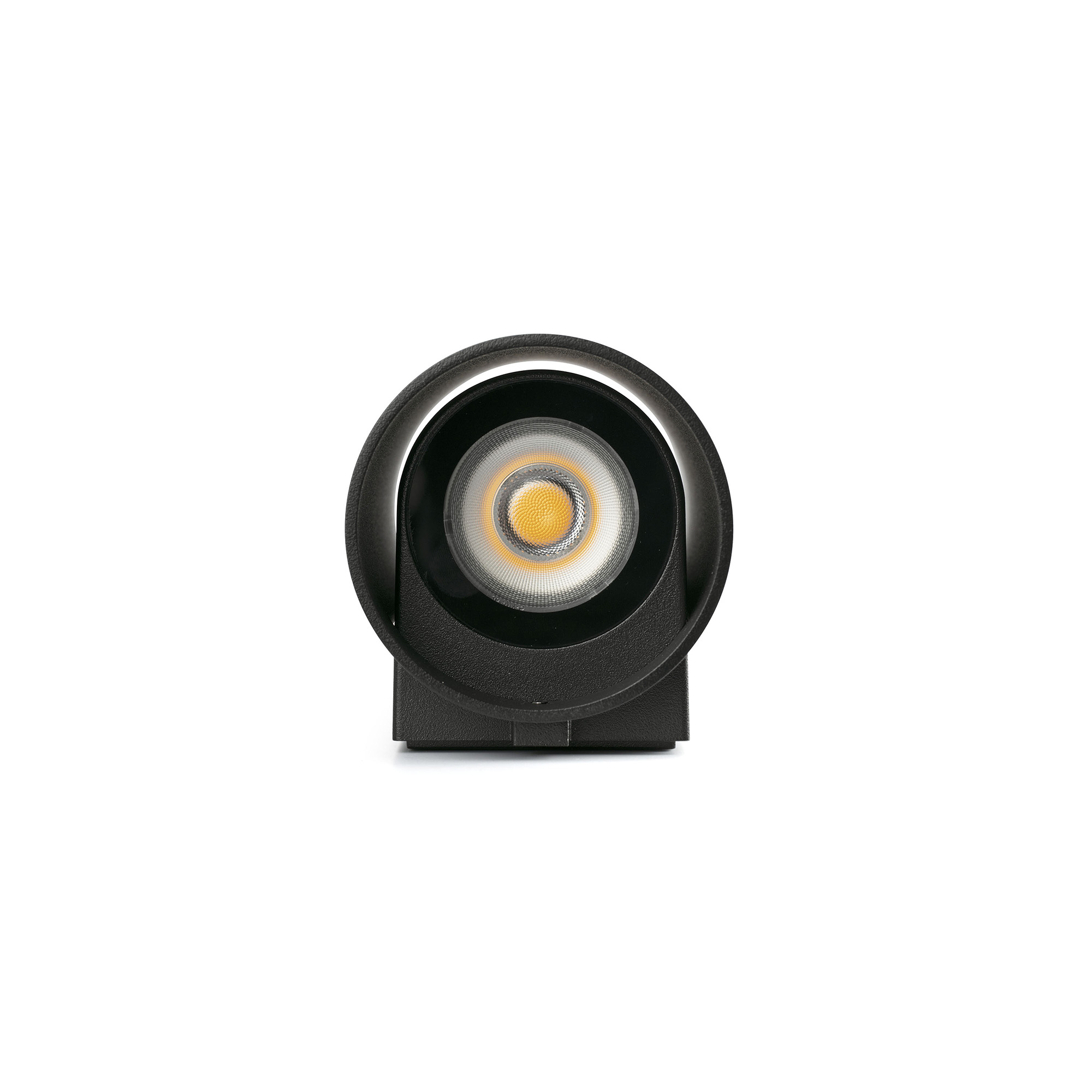KOV 2L siyah round duvar lambası 2700K 14°/23°