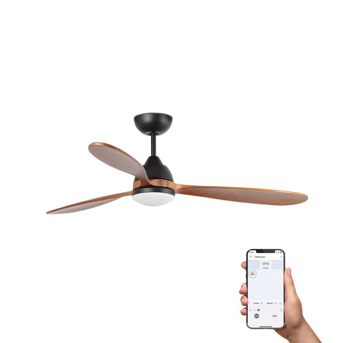POROS L LED siyah/ceviz fan TUYA
