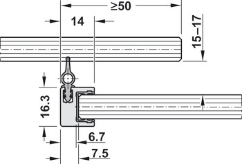 Cover profile, For running track - 940.40.207