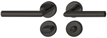 Door handle set, Stainless steel, Startec, model LDH 2171, black, PVD coated - 903.93.103