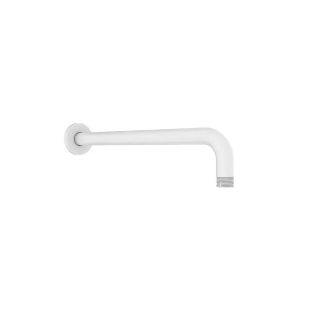 Ona Matte White Wall Straight Shower Arm 400mm 14953