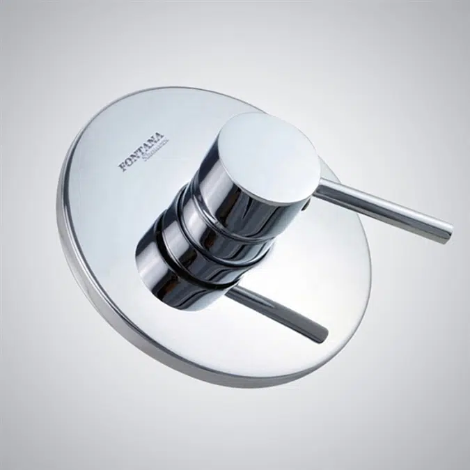 Krom Yuvarlak Duvara Monte Tek Yön Duş Bataryası