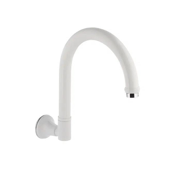 Bristol White/Chrome Swivel Wall Outlet 25mm 27914