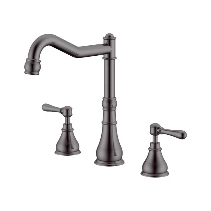Milli Voir Fırçalanmış Gunmetal Kollar Lavabo Seti 2265551